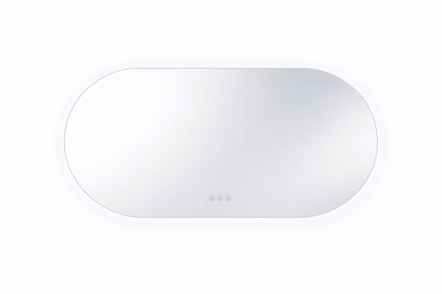 1200x600mm Backlit Led Mirror Oblong Racetrack Motion Sensor Demister Touch Sensor Switch