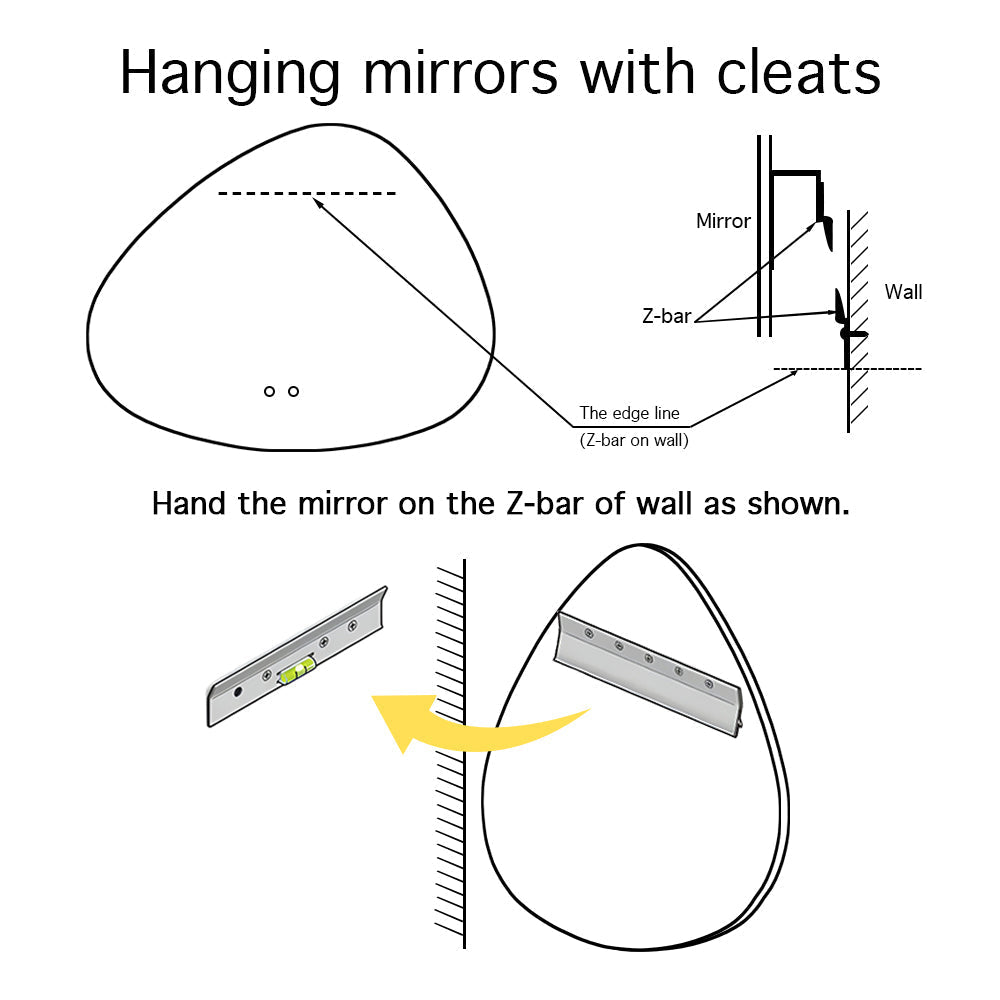 1210x990mm Special LED Wall Mirror with Motion Sensor Auto On Demister Touch Switch 3 Colours Lighting on 20mm Rim