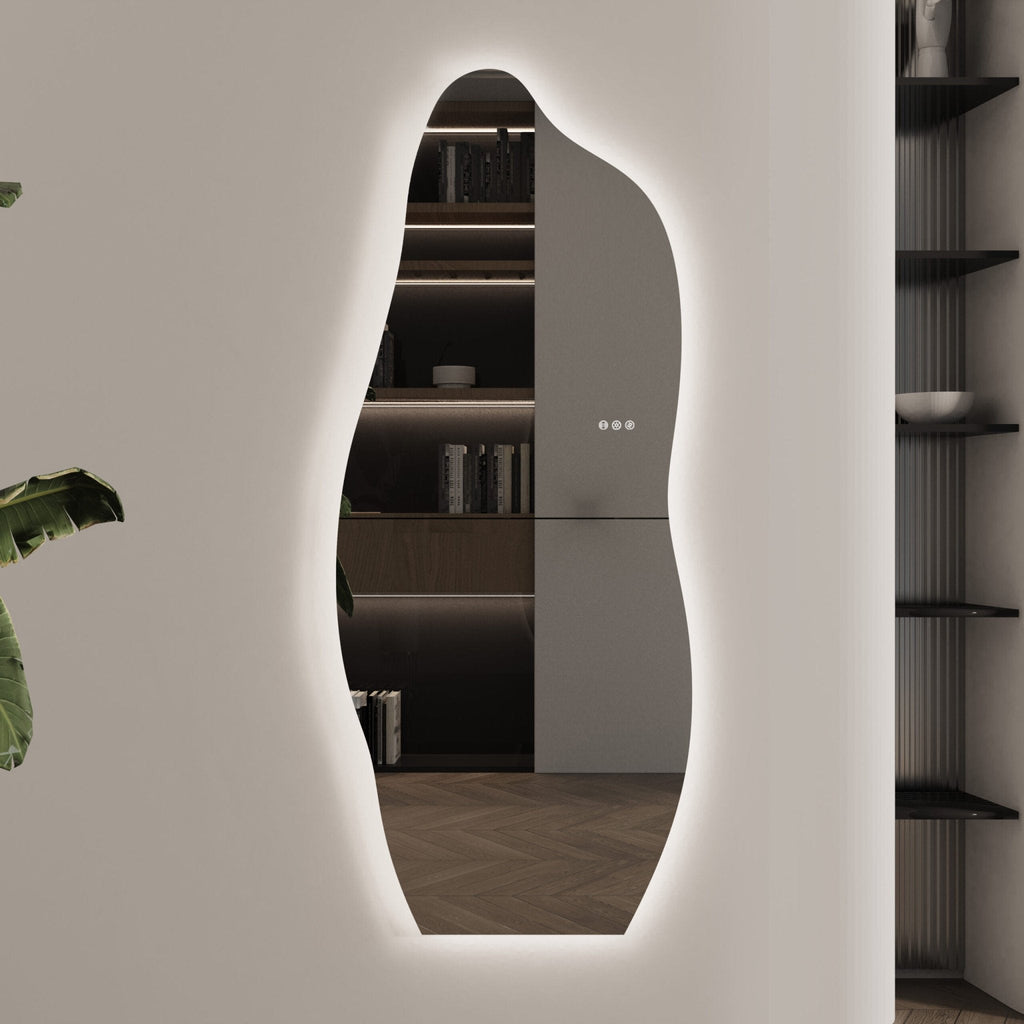1800x800mm Irregular Backlit Frameless Wall-mounted LED Full Length Mirror with Motion Sensor