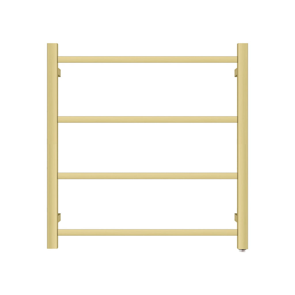 520Hx500Wx120D mm Square Gold Electric Heated Towel Rail 4 Bars
