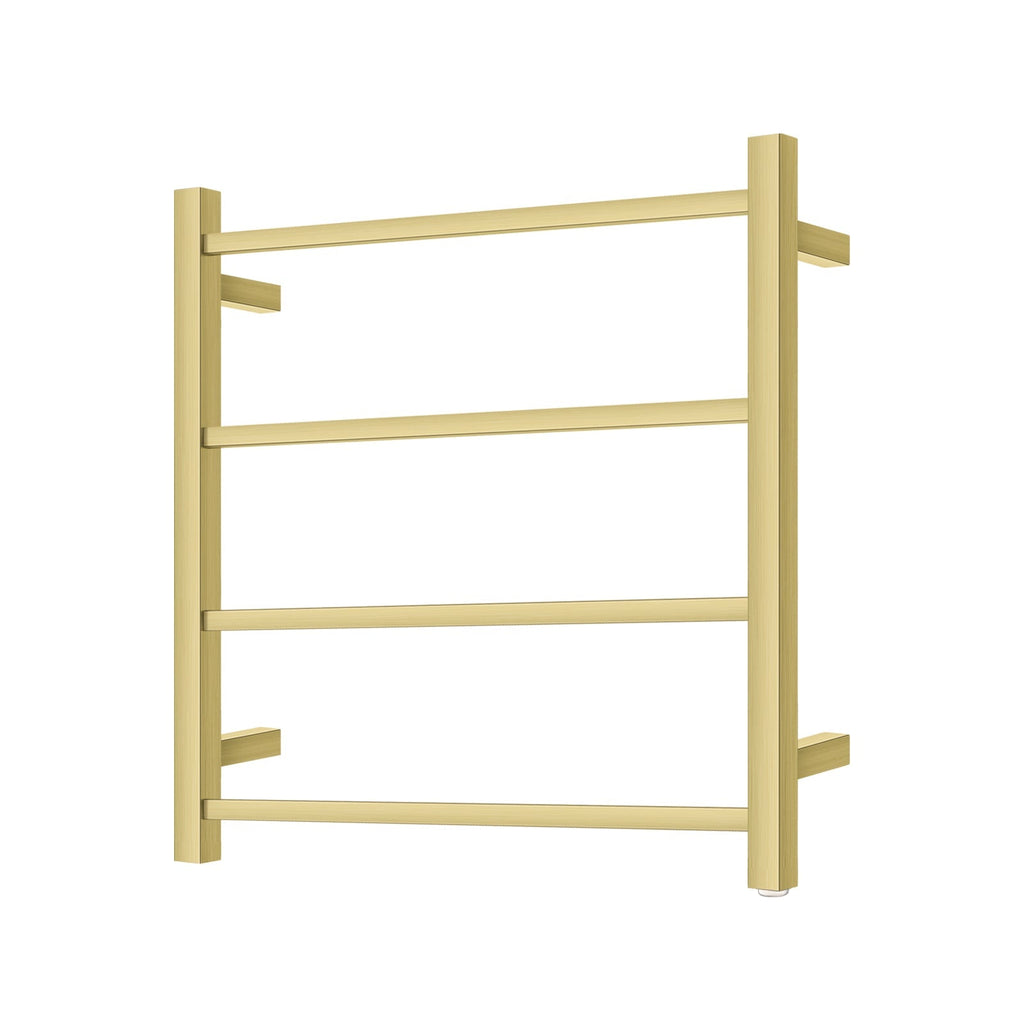520Hx500Wx120D mm Square Gold Electric Heated Towel Rail 4 Bars