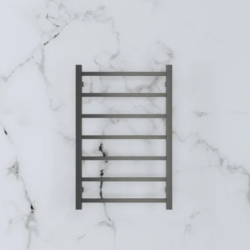 750Hx500Wx120D mm Square Gunmetal Grey Heated Towel Rail 7 Bars