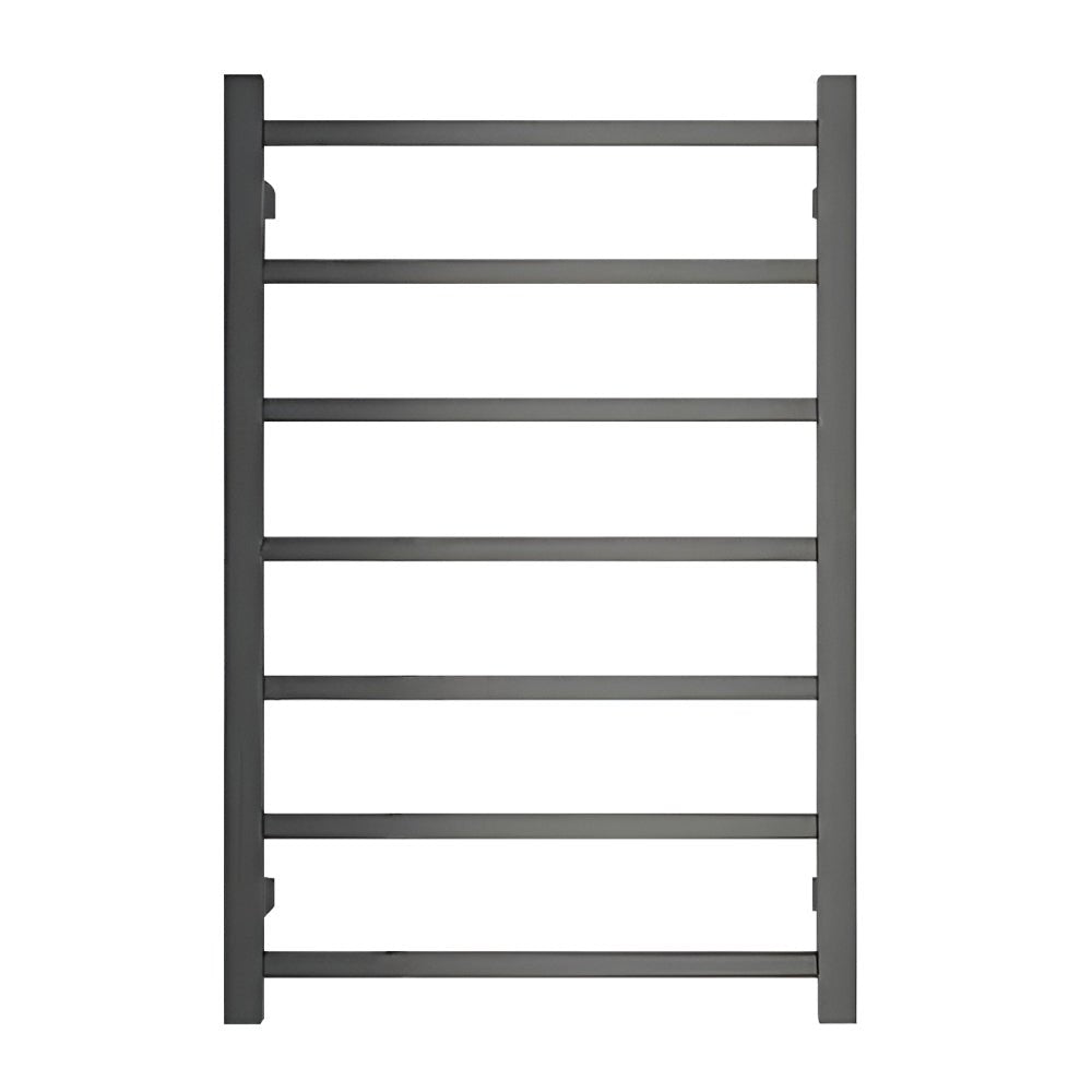 750Hx500Wx120D mm Square Gunmetal Grey Heated Towel Rail 7 Bars