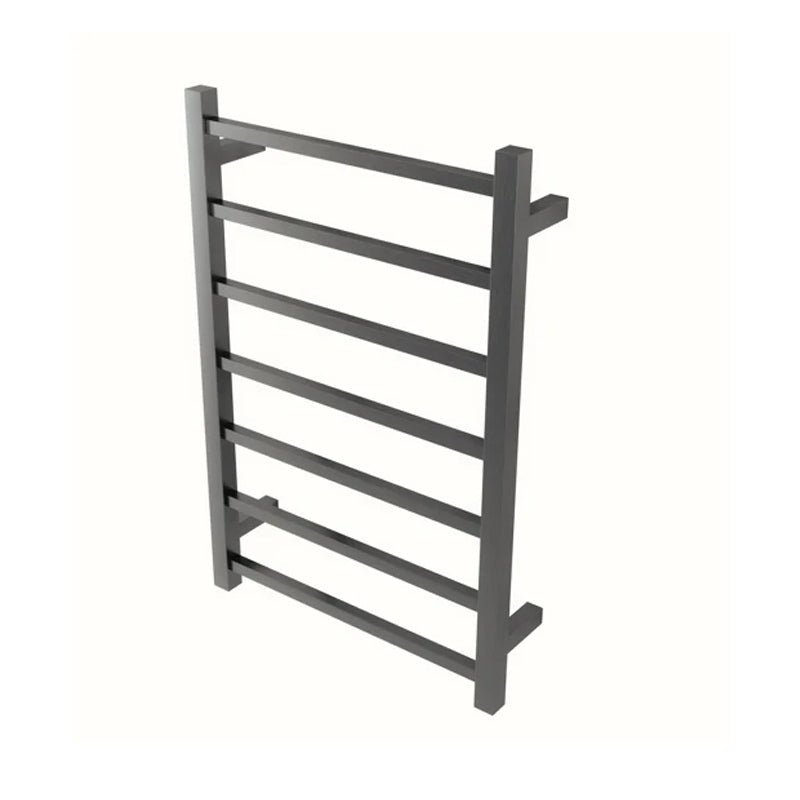 750Hx500Wx120D mm Square Gunmetal Grey Heated Towel Rail 7 Bars