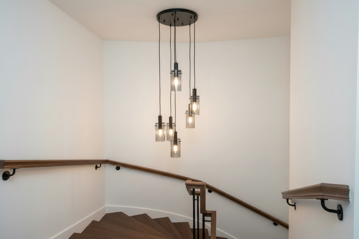 Personalized Fashion Multi Pendant Light Black Smoked Glass CLU3535SG