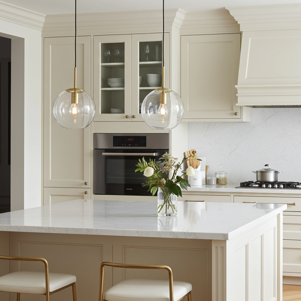 Lennox Brushed Gold Glass Pendant Light PLD483G