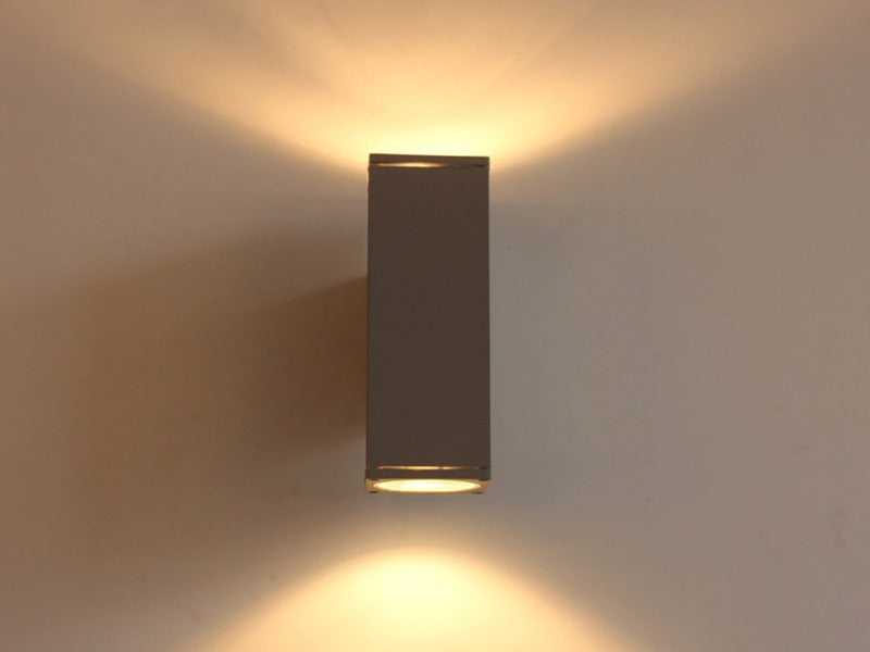 Modern Up & Down Outdoor Wall Light – Black
