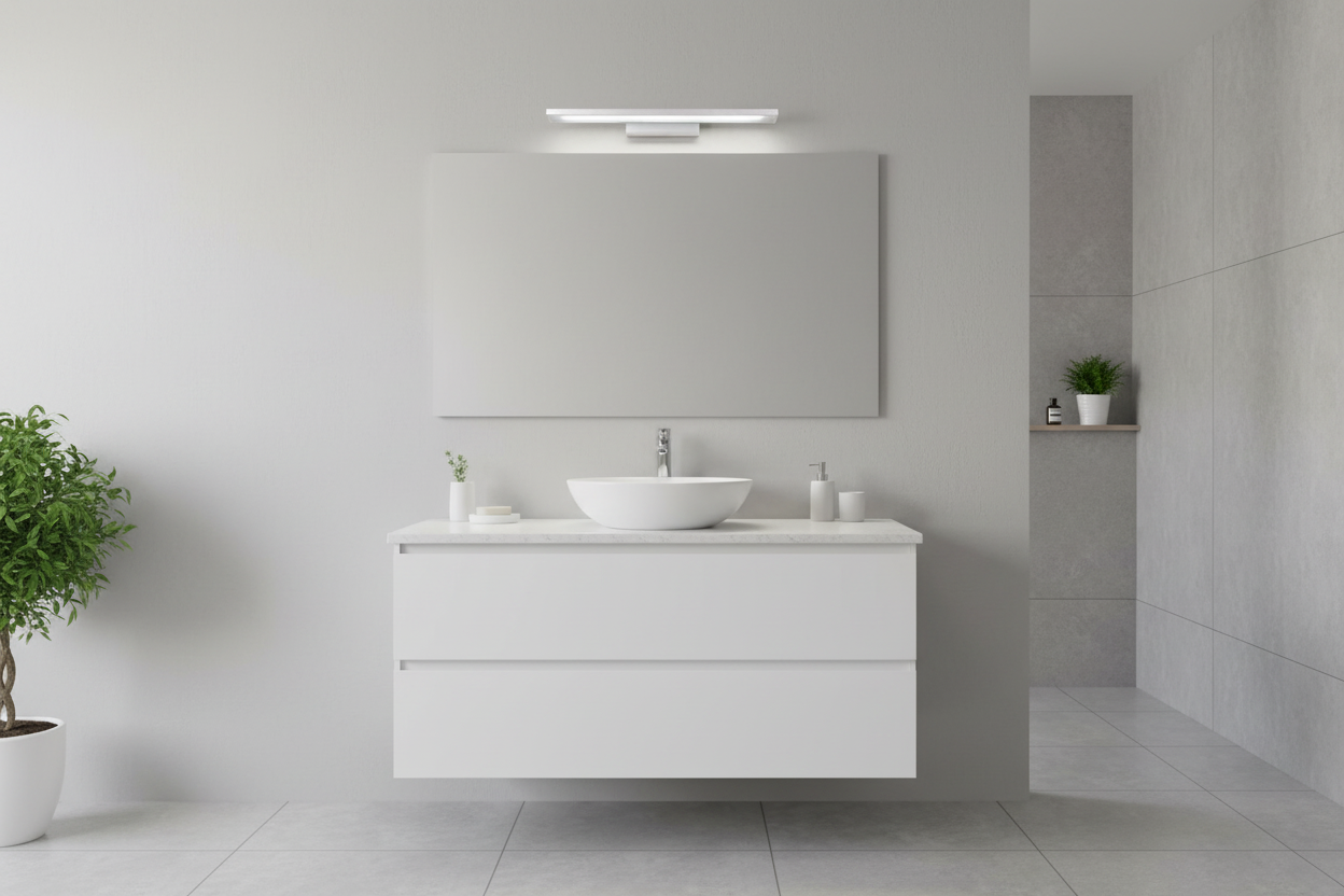 LED Bathroom Vanity Mirror Light – CCT Light Silver