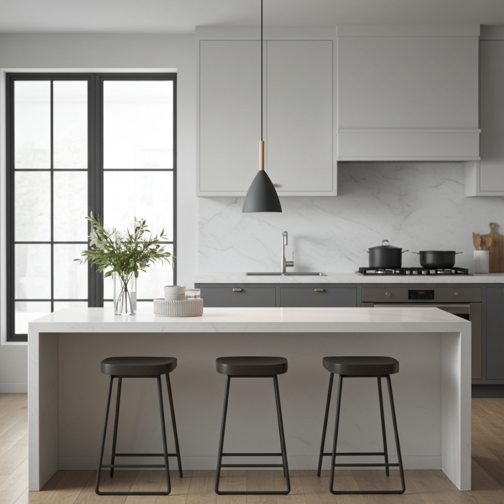 Grey color Small Simple Island Bar Light Modern looking PL0118G