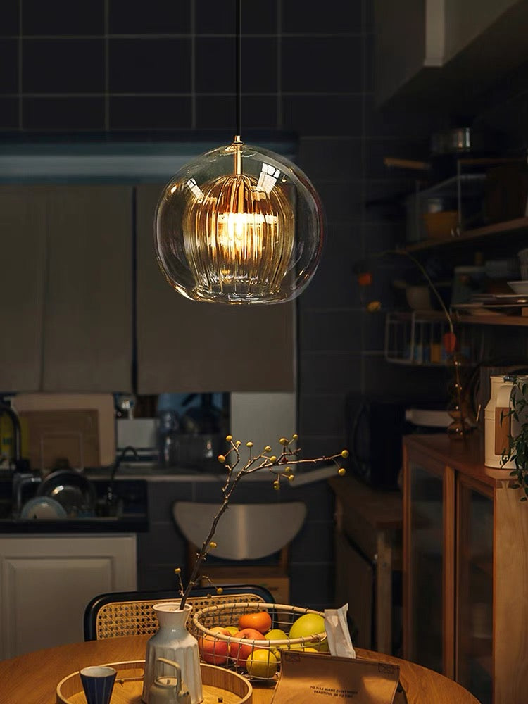Globe Luciana Pendant Light in Clear Glass 1
