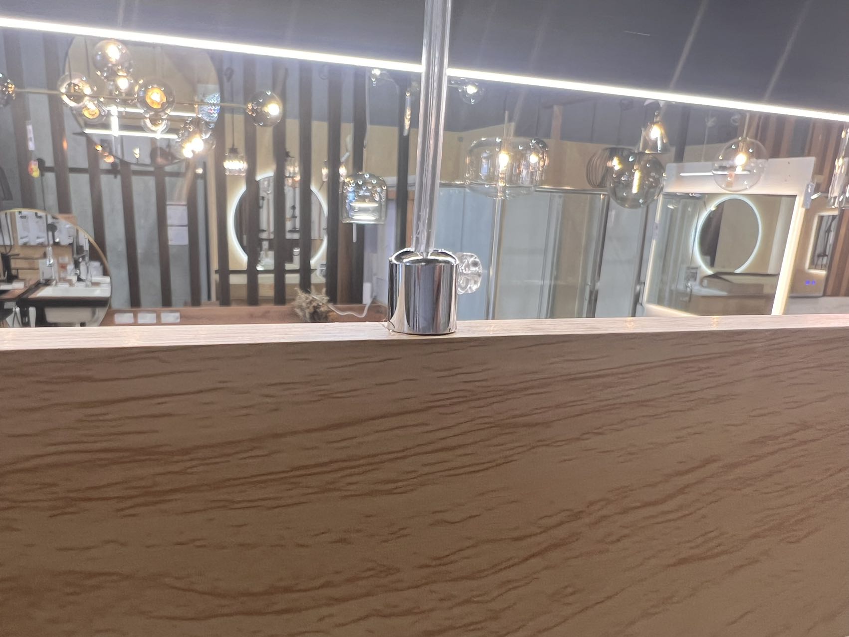 Linear Wood Color Island Bar Light 900mm 4