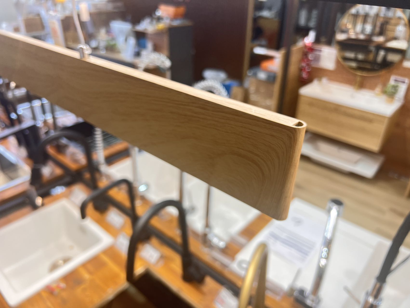Linear Wood Color Island Bar Light 900mm 5