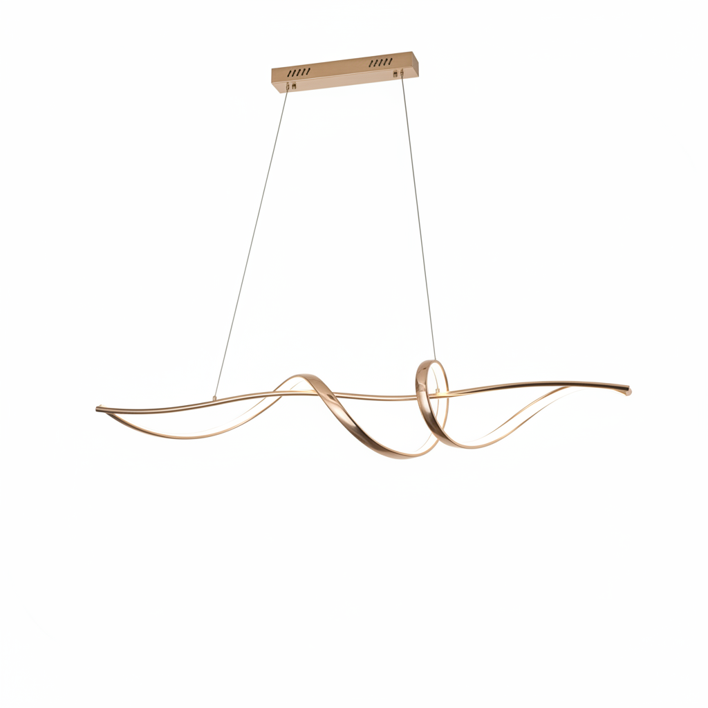 LED Kitchen Bar Gold Pendant Light 1200mm - Twist Luna