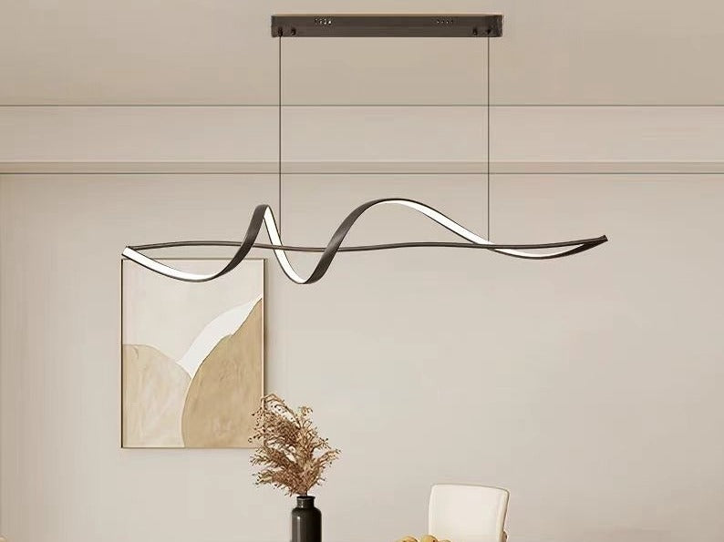 Modern Black LED Single Pendant Light – Adjustable 1.2m Drop