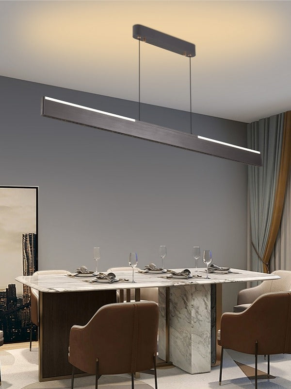 Modern Grey LED Kitchen Pendant Light – Remote Control & Dimmable