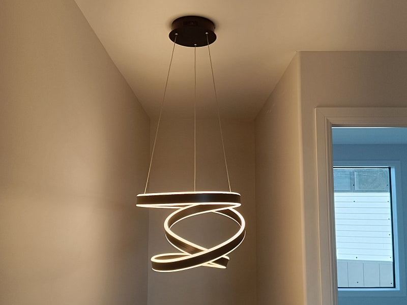 Modern LED Black Pendant Light