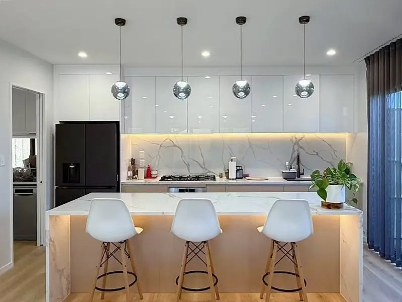 Smoky Grey LED Single Pendant Light with Colour Change – 18cm
