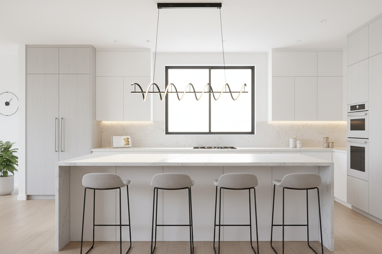 Modern LED Pendant Light - Wave Design PLD475-2B