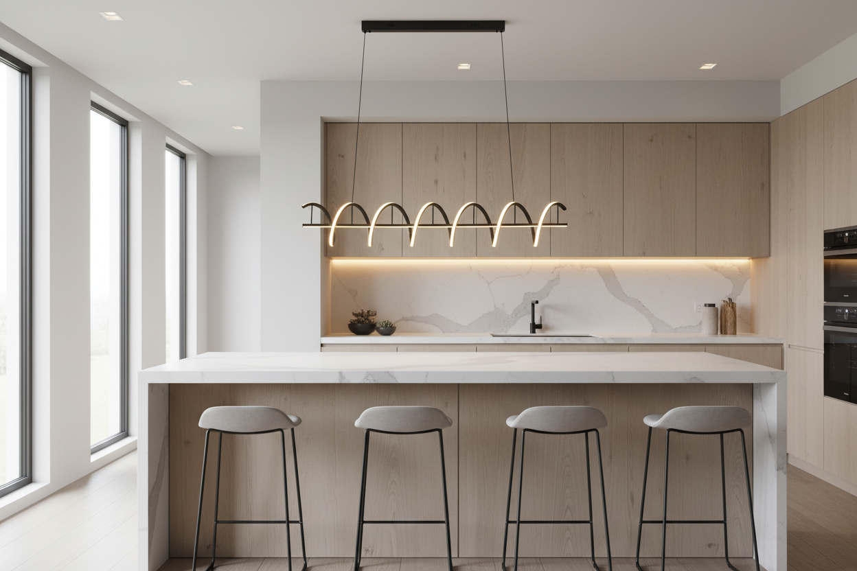 Modern LED Pendant Light - Wave Design PLD475-2B