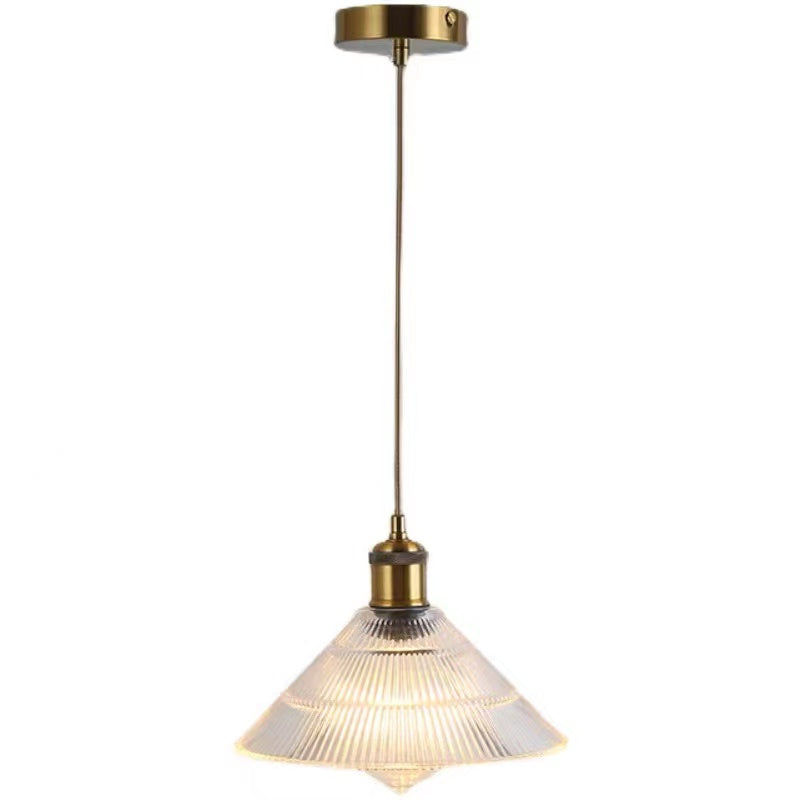 PLV0630YG BRASS VINTAGE GLASS PENDANT LIGHT