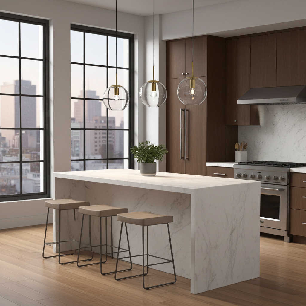 Lennox Brushed Gold Glass Pendant Light PLD483G