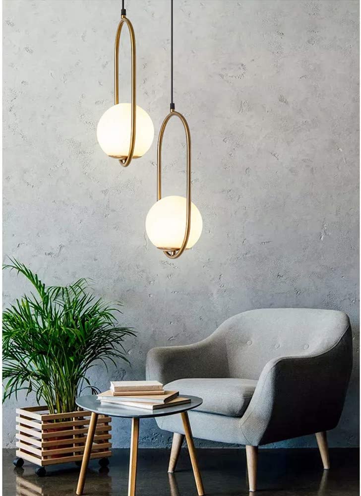 brushed golden pendant light