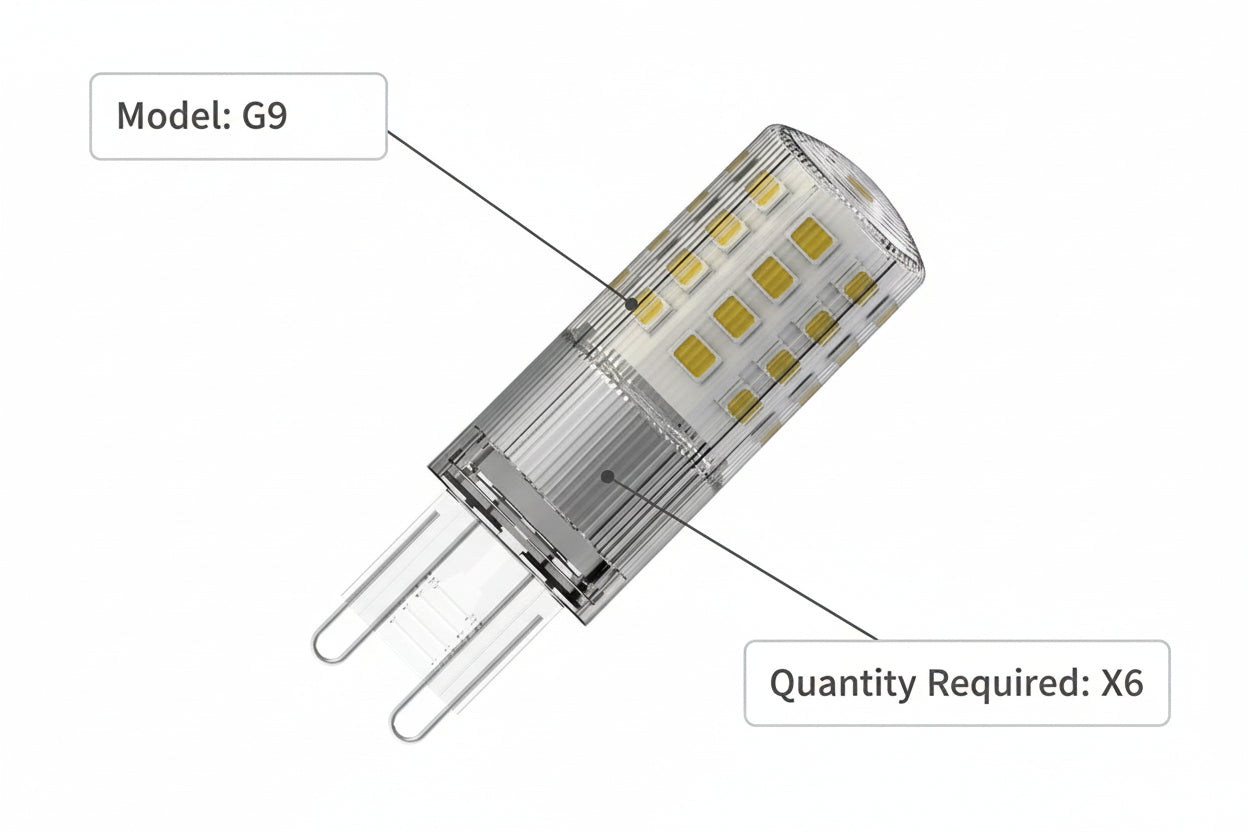 LED light bulb on a white background