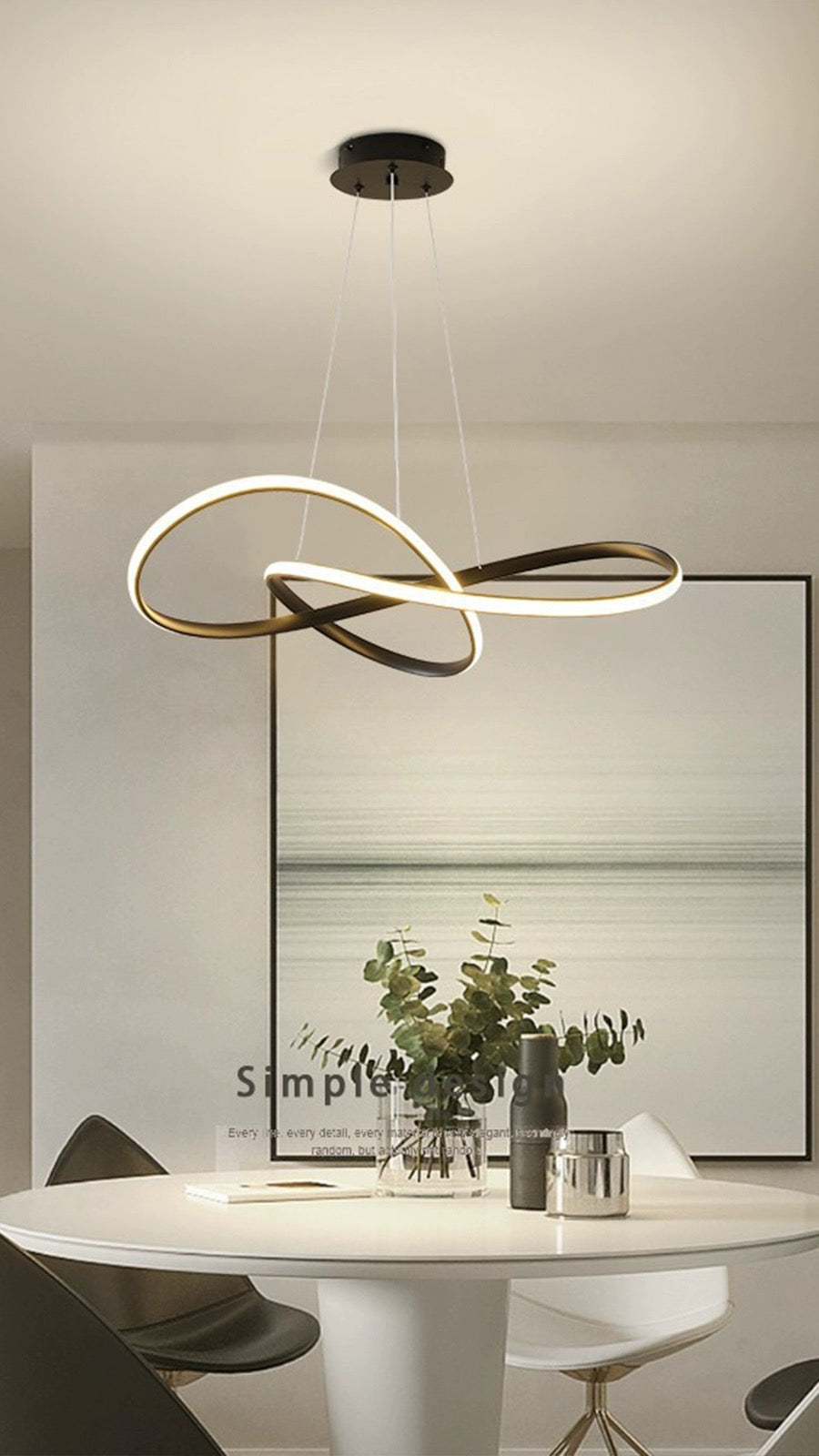 envoloping glow led ceiling pendant light 1