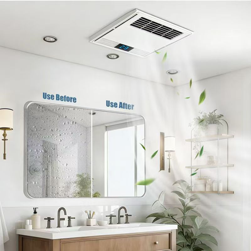 3-in-1 Bathroom Heater Fan Light | 1200W Heating + Exhaust + LED Light | Ceiling Mounted 320mm