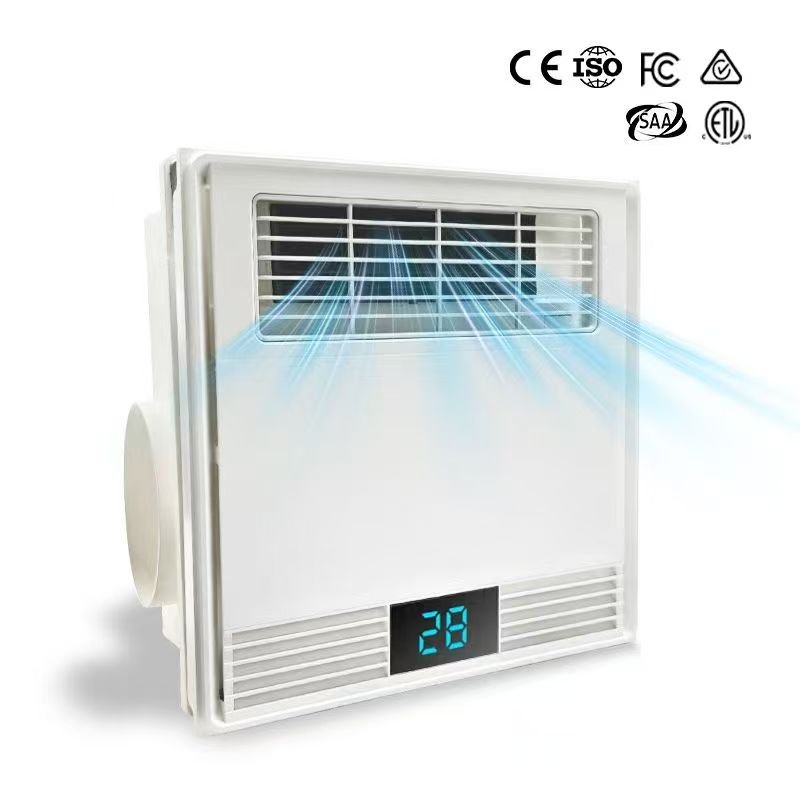 3-in-1 Bathroom Heater Fan Light | 1200W Heating + Exhaust + LED Light | Ceiling Mounted 320mm