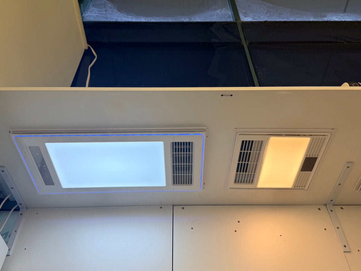 3-in-1 Bathroom Heater Fan Light | 1200W Heating + Exhaust + LED Light | Ceiling Mounted 320mm