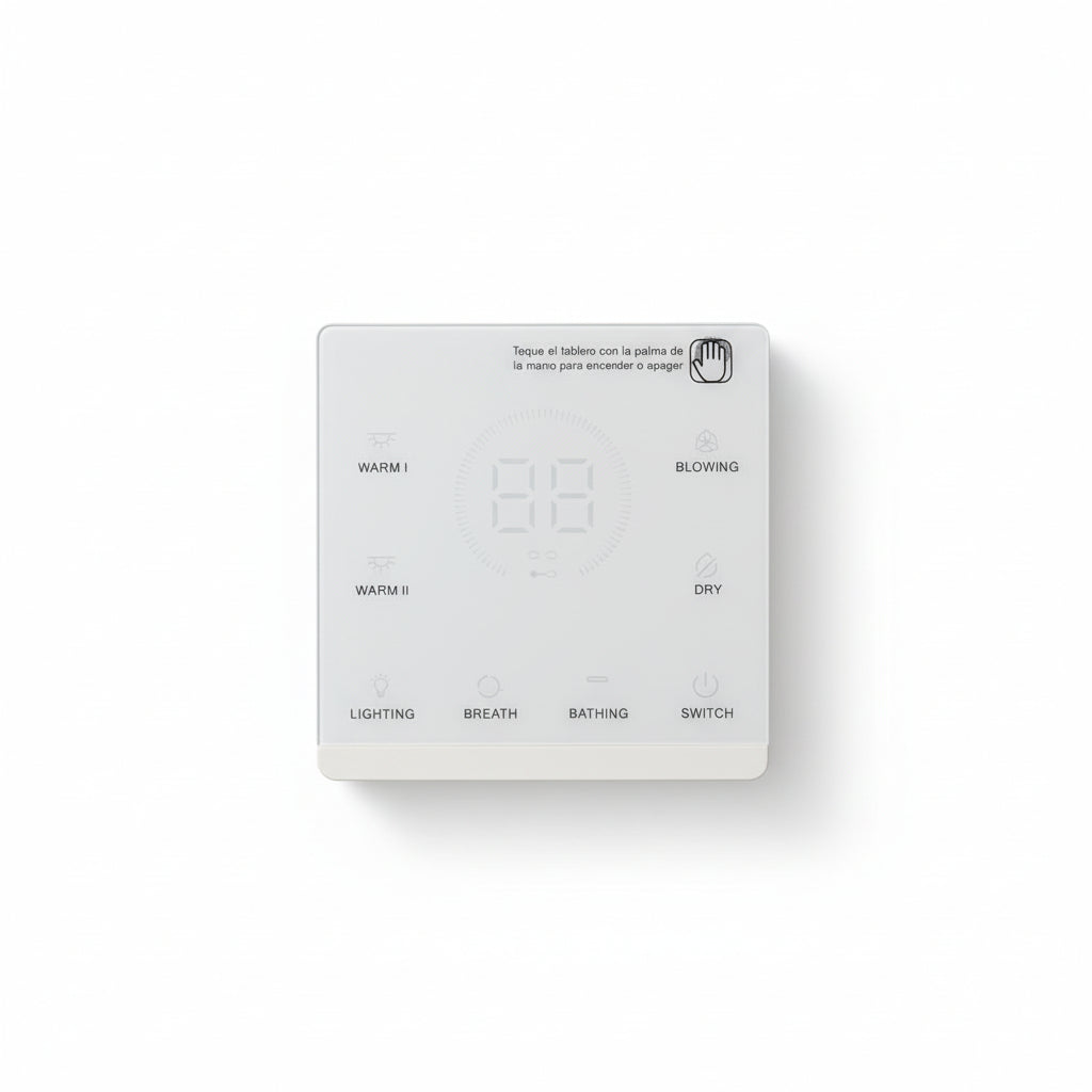 Large 3-in-1 Bathroom Heater Fan Light | 2200W Heating + Dual Fan + LED Light | Ceiling Mounted 600mm